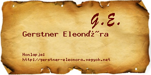 Gerstner Eleonóra névjegykártya